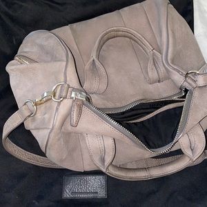 ALEXANDAR WANG STUDDED GREY SUEDE BAG